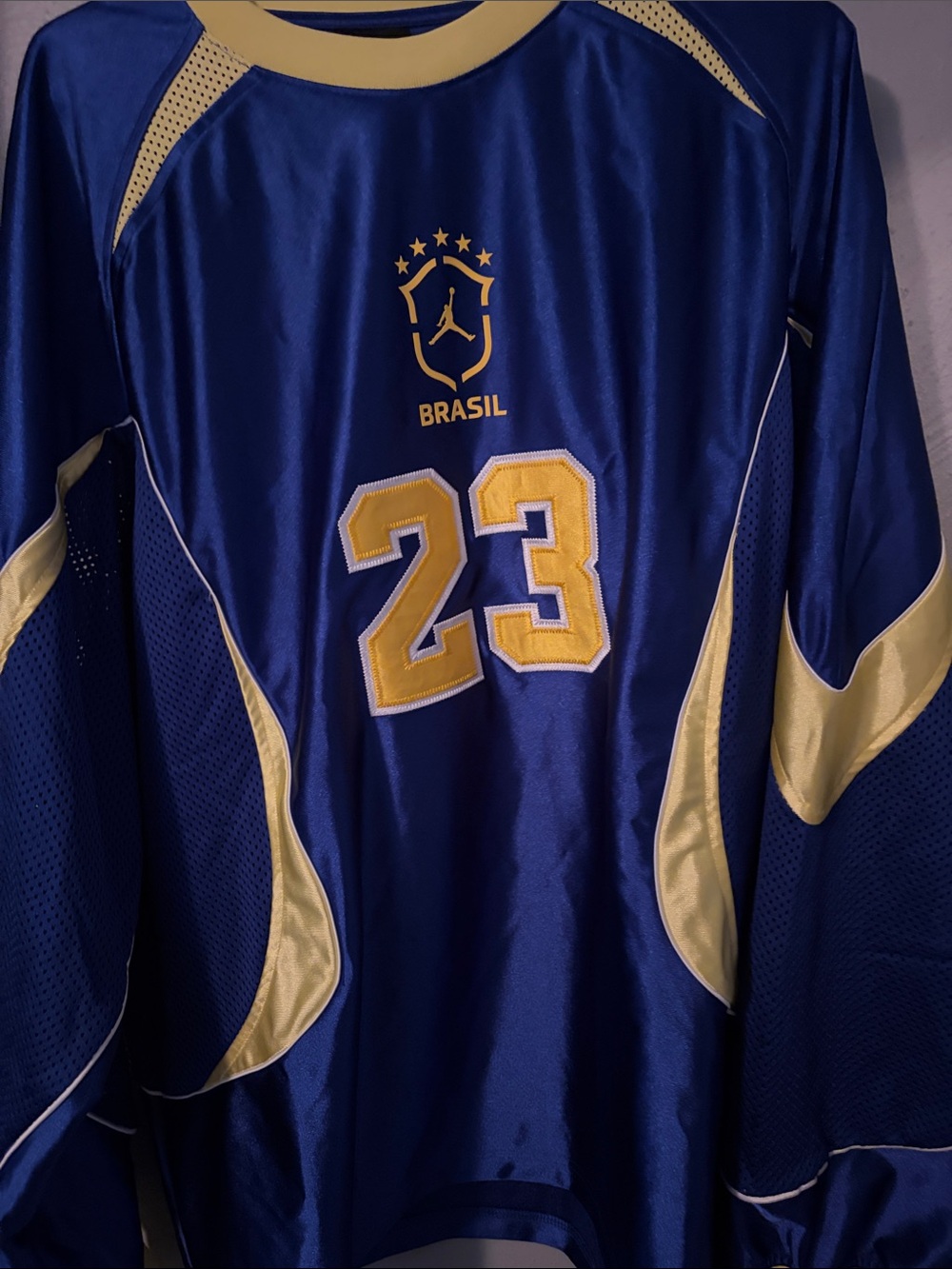 Jordan Royal Blue and Yellow Crewneck Jersey